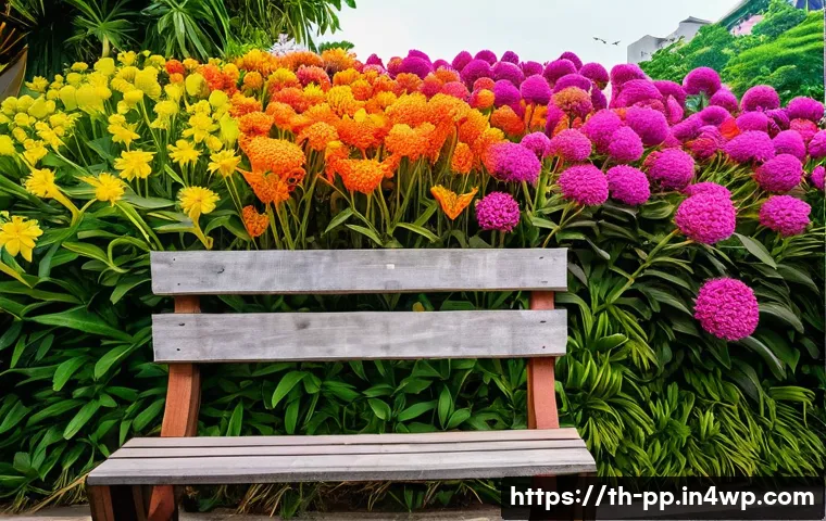 야생화 도시 정원 조성을 위한 기부 문화 - **Prompt 1: Urban Wildflower Oasis in Bangkok**
    "A breathtaking, vibrant wildflower garden flour...