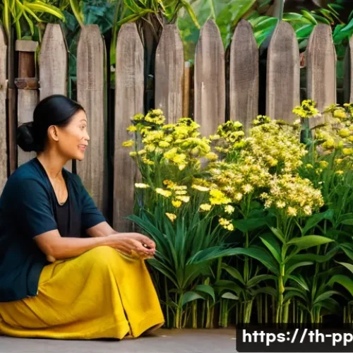 도시 공간에서 야생화의 교육적 가치 - **Prompt 1: Urban Wildflower Discovery**
    "A peaceful scene in urban Bangkok, Thailand, during go...